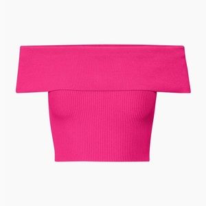Babaton sculpt knit off the shoulder top